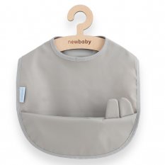 Detský eshop: Umývateľný podbradník New Baby 34x25 cm sivý