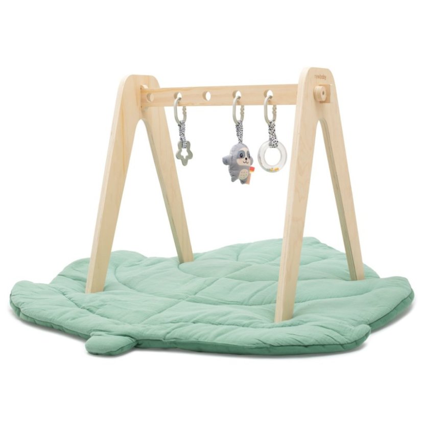 Detský eshop - Edukačná drevená hrazdička s hračkami New Baby