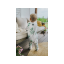 Celoročný spací vak s nohami MELANGE GREY/BEIGE, veľkosť  XS (6-12m), sivá/béžová, od značky Sleepee