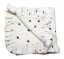 Detský eshop: Luxusná dvojvrstvová mušelín deka s volánikmi, srdiečko, baby nellys 120 x 120 cm, smotana