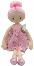 Detský eshop: Handrová bábika luisa v šatôčkach s kvety, tulilo, 70 cm - ružová