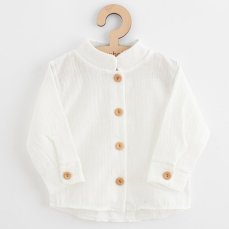 Detský eshop: Dojčenská mušelínová košeľa New Baby Soft dress béžová