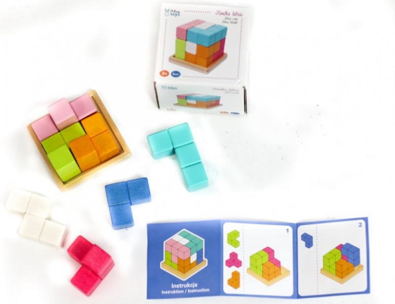 Detský eshop: Drevená kocka tetris, značka Adam Toys