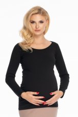 Detský eshop: Tehotenské tričko s s dlhým rukávomom - čierne, značka Be MaaMaa