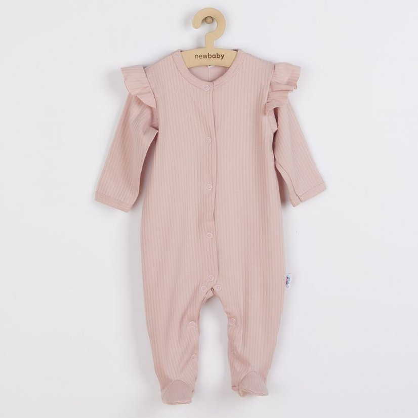 Dojčenský bavlnený overal NEW BABY PRACTICAL ružový (dievča), od značky NEW BABY
