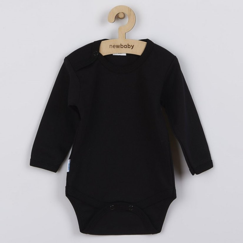 Detský eshop - Body dlhý rukáv - čierne