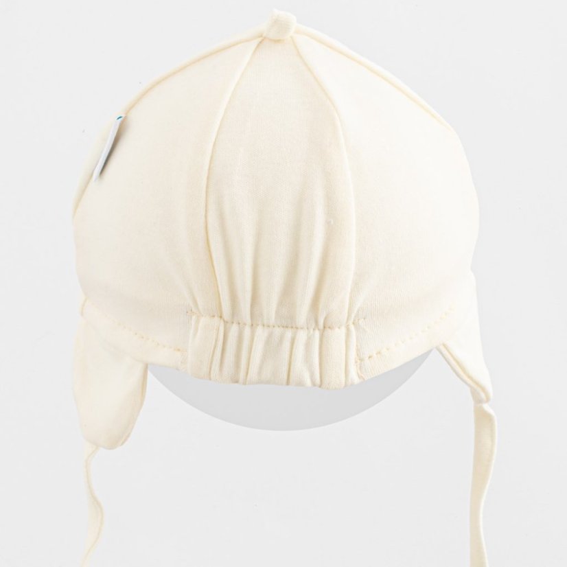 Detský eshop - Detská bavlnená čiapka so šiltom Casually dressed cream