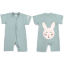 Detský overal s krátkym rukávom Rabbit, PASTEL Mint, mätová, od značky Moniel - Veľkosť: 56 (1-3m) MON