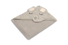 Detská osuška/uterák Bathfriends, sivá, SLON, 100x100 cm, od značky Sensillo