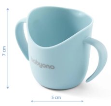 Detský eshop: Tréningový Dojčenský hrnček s uškami Flow - mätový, značka BabyOno