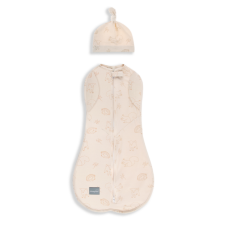 Zavinovačka Second STEP SWADDLE s čiapkou zadarmo, VINTAGE ANIMALS CREAM CAP, od značky Sleepee