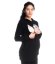 Detský eshop: Tehotenské a dojčiace triko/mikina diamant, s dlhým rukávom, čierne, veľ. xs, značka Be MaaMaa