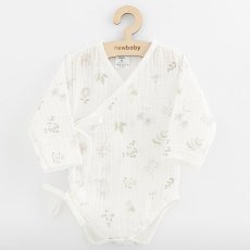 Detský eshop - Dojčenské mušelínové body s bočným zapínaním Zoe