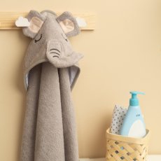 Detská osuška/uterák Bathfriends, sivá, SLON, 100x100 cm, od značky Sensillo