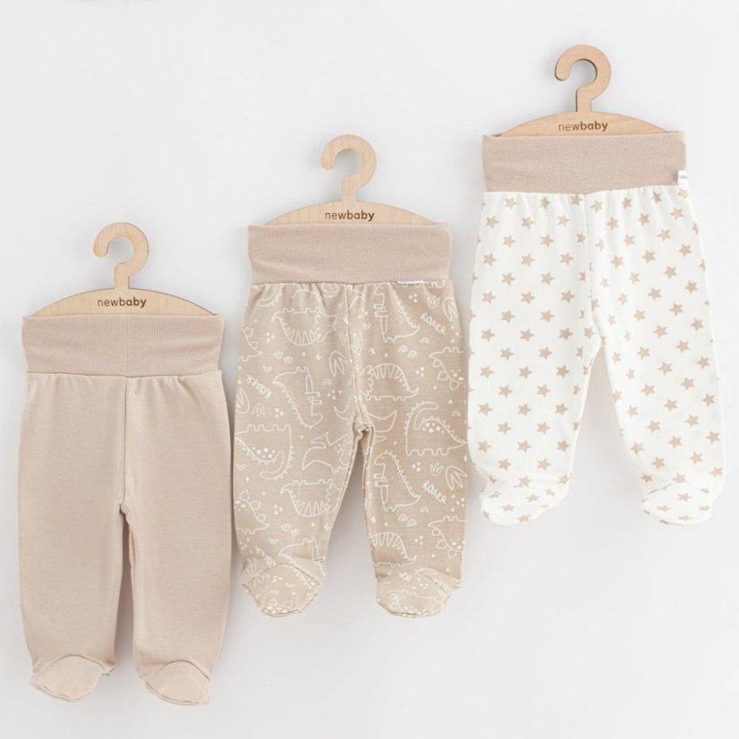 Dojčenské polodupačky CLASSIC II UNI 3ks béžové, od značky NEW BABY - Veľkosť: 80 (9-12m)