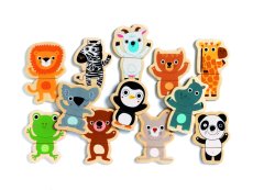 Detský eshop: Drevené puzzle magnetky: Zvieratká