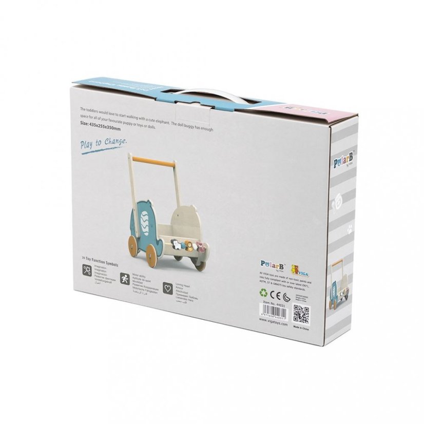Detský eshop - Drevené chodítko Slon