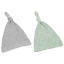 Dojčenské čiapočky (0-2 m) – sada dvoch čiapok PASTEL GREY/MINT, od značky Sleepee