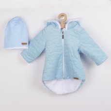 Zimný dojčenský kabátik s čiapočkou Nicol Kids Winter modrý