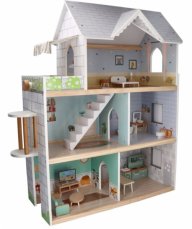 Detský eshop: Veľký drevený domček pre bábiky