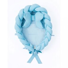 Detský eshop: Pletené hniezdočko pre bábätko Velvet Belisima blue