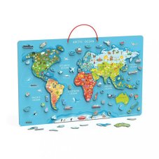 Detský eshop - Drevená magnetická mapa sveta Viga Detský eshop - Drevená magnetická mapa sveta Viga