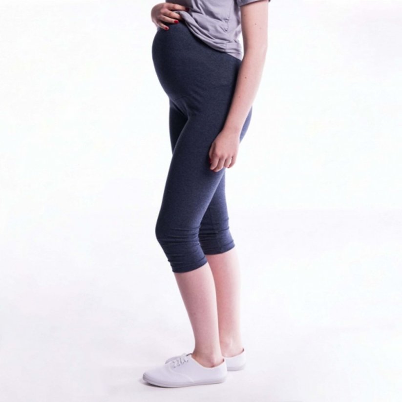 Detský eshop: Tehotenské farebné legíny 3/4 dĺžky - mätová, veľ. M, značka Be MaaMaa