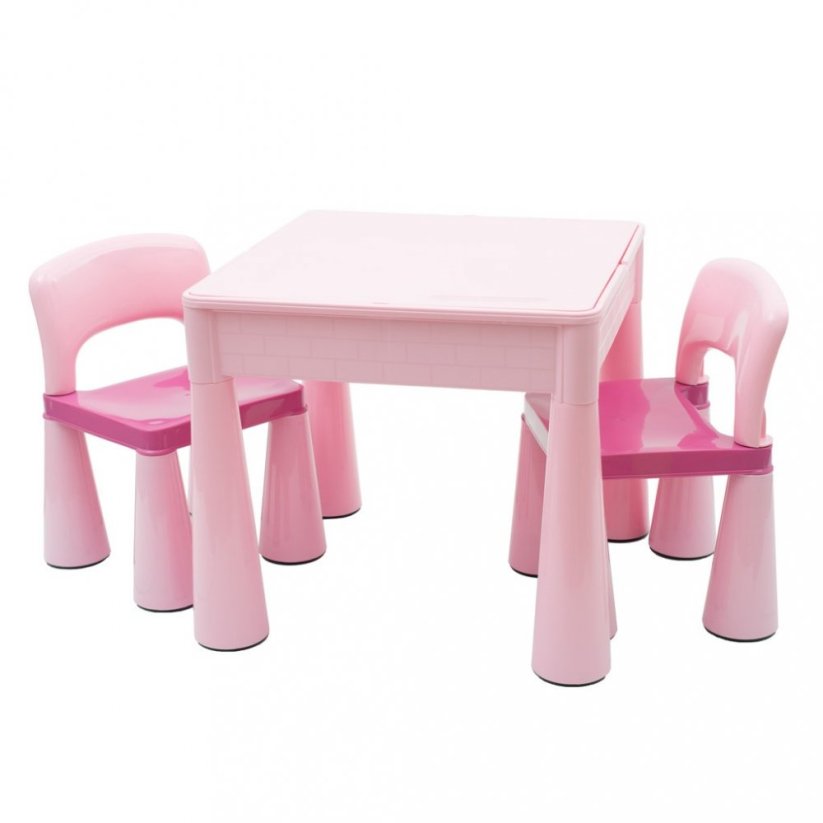 Detský eshop: Detská sada stolček a dve stoličky NEW BABY ružová