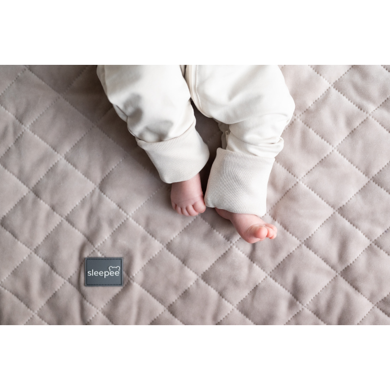 Detský rastúci teplákový overal Rabbit, BASIC Light Beige, svetlá béžová, od značky Moniel