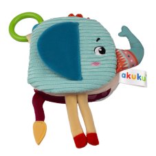 Detská plyšová edukačná knižka SLON od značky Akuku