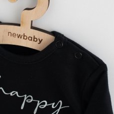 Detský eshop: Dojčenské bavlnené body s krátkym rukávom New Baby Be Happy