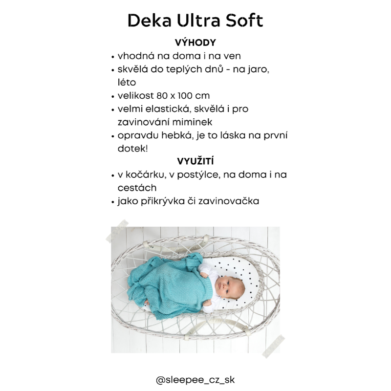 Bambusová deka ULTRA SOFT BAMBOO BLANKET 100x80cm, horčicová, od značky Sleepee