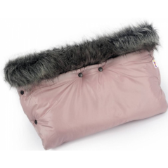 Detský eshop - Zimný rukávník FLUFFY s kožušinou, ružový