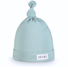 Detská čiapka, PASTEL Mint, mätová, 0-3 mesiace, od značky Moniel