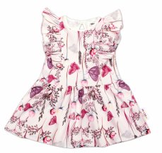 Letné šaty s krátkym rukávom Motýliky - ružové, značka Baby Nellys