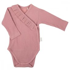 Detský eshop: Dojčenské bavlnené body s bočným zapínaním Nicol Emily ružovo fialové