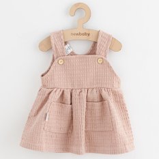 Detský eshop: Dojčenská mušelínová suknička New Baby Comfort clothes ružová