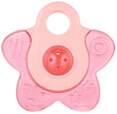 Detské hryzátko vodné s hrkálkou - Hvezdička - ružová, značka Canpol Babies
