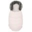 Detský eshop - Detsky fusak s kožušinou dusty pink