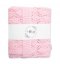 Detský eshop: Luxusná bavlnená háčkovaná deka, dečka love, 75x95cm - svetlo ružová, značka Baby Nellys