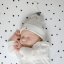 Detský eshop - Dětské čepice 2-4 měsíce - sada dvou kusů veverky/pírka
