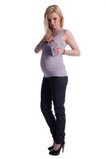 Detský eshop: Tehotenské, dojčiace tielko s odnímateľnými ramienkami - šedé, značka Be MaaMaa