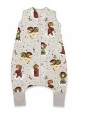 Spací vak s nohami Teddy and Moon – béžový, veľkosť S (0–2,5 roka)