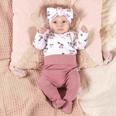 Detský eshop: Dojčenské bavlnené polodupačky Nicol Emily fialovo ružové