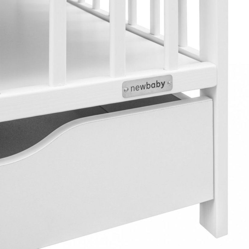 Detský eshop: Detská postieľka so šuplíkom New Baby BASIC biela