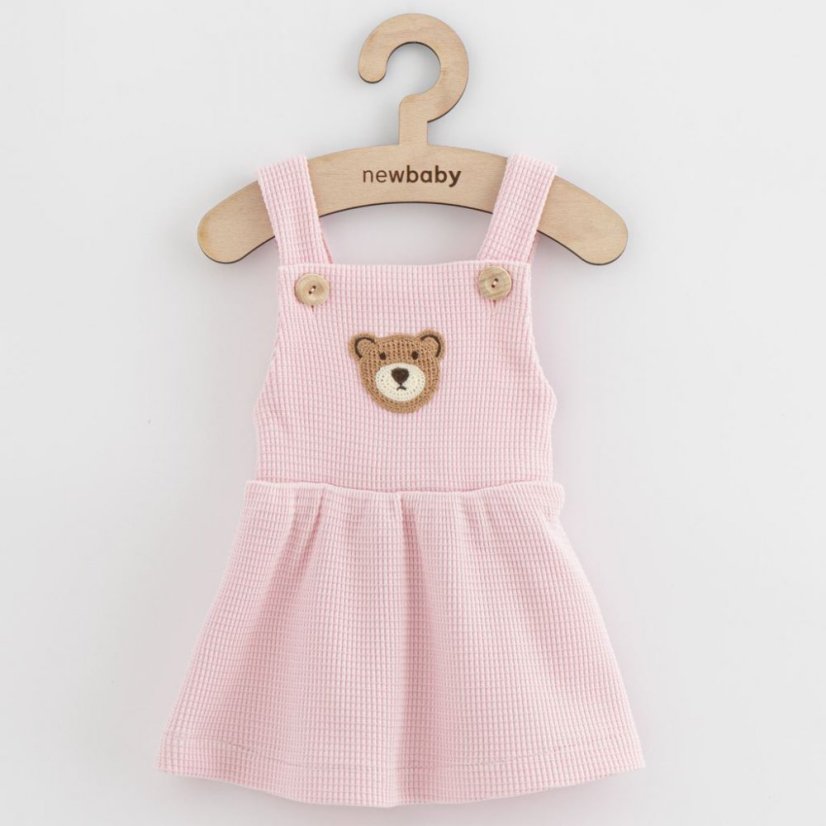 Detský eshop - Dojčenská sukienka na traky Luxury clothing Laura ružová