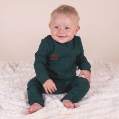 Detský eshop: Dojčenské bavlnené tepláčky Nicol Bambi zelená