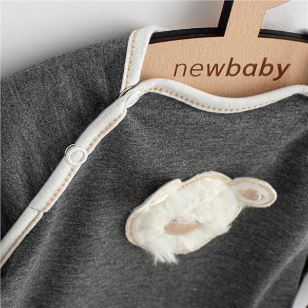 Detský eshop: Dojčenské tepláčky a mikinka New Baby Sebastian sivá