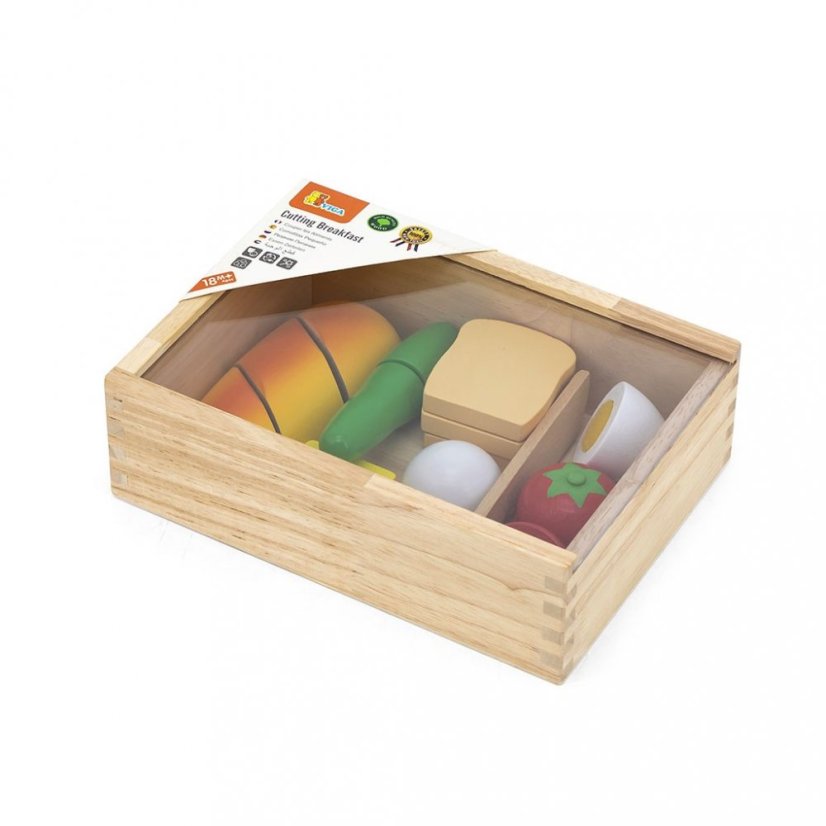 Detský eshop - Drevená zostava na krájanie Raňajky Viga