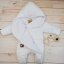 Zimná prešívaná detská kombinéza s bavlnenou podšívkou, z&z - biela